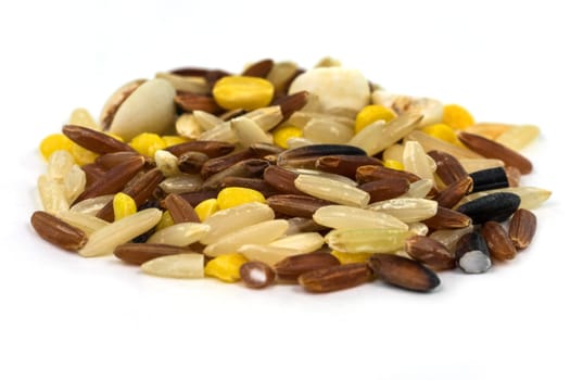 Multigrain rice,close-up of various rice grains