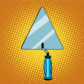 Tool construction trowel pop art retro style