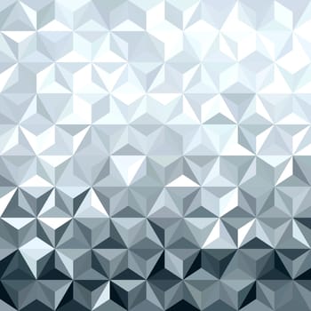 Metal silver seamless pattern in low polygon 3d design. Ideal for web background, print, or greeting card. EPS10 vector.
