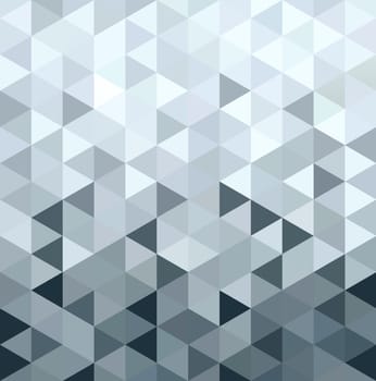 Metal silver seamless pattern in low polygon mosaic style. Ideal for web background, print, or greeting card. EPS10 vector.