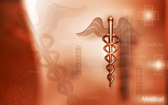 Digital illustration of Medical symbol in colour background