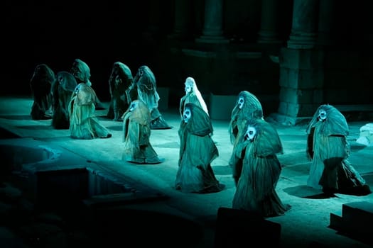 MERIDA, SPAIN - AUGUST 8 Merida Roman Theater Festival performance