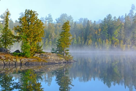 Fog and Mist on Ottertrack Lake in the Boundary Waters