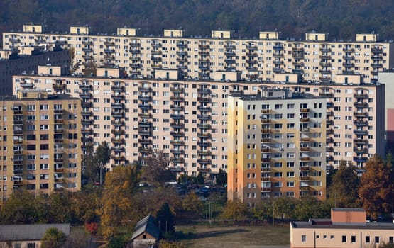 Housing development from a bird's eye view in Budapest (Hungary)