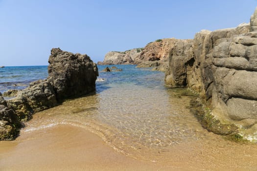 View of the wonderful beach of Capo Pecora, Sardinia