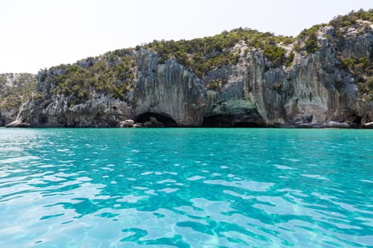 Rocks and caves around the coast of Cala Gonone, Sardinia