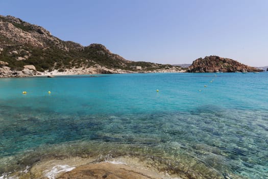 Clear turquoise water at Maddalena Archipelago in Sardinia