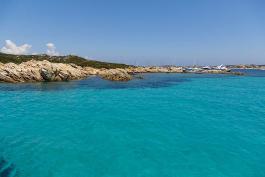 Clear turquoise water at Maddalena Archipelago in Sardinia