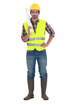 Engineer in a reflective vest