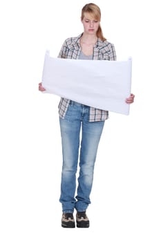 Picture of woman looking at landscape level