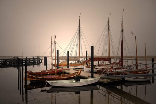 Port with historic boats