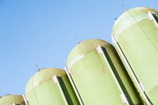 Agricultural green silos. Silos for animal food.