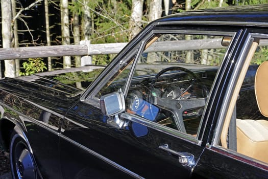 A black vintage car - An old Opel Admiral