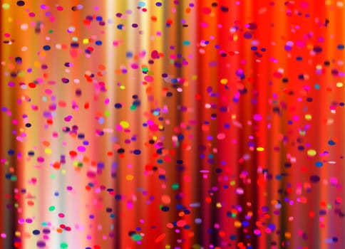 curtain confetti colorful
