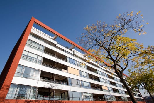 Contemporary apartments in Rotterdam, the Netherlands.