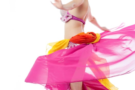 Cropped image of a professional belly dancer