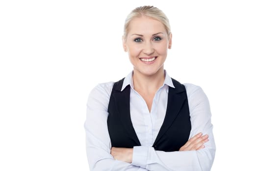 Young confident smiling business woman