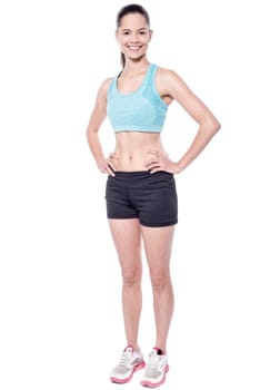 Lovely young lady ready for workout