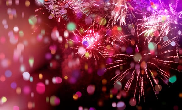 nightly fireworks with colorful light and glitter patterns,graphic star shapes with motion blur and confetti texture added