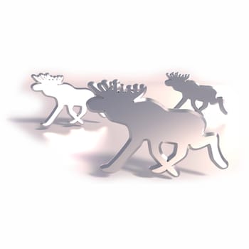 Moose symbols and moose made of metal