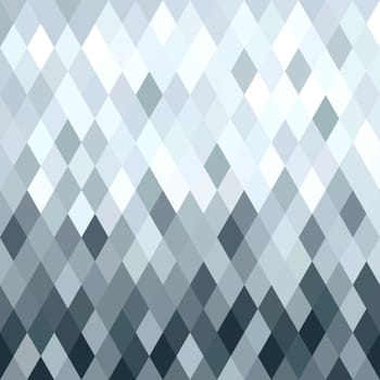 Fancy silver metallic rhombus seamless pattern in low poly style. Ideal for web background, print, or greeting card. EPS10 vector.