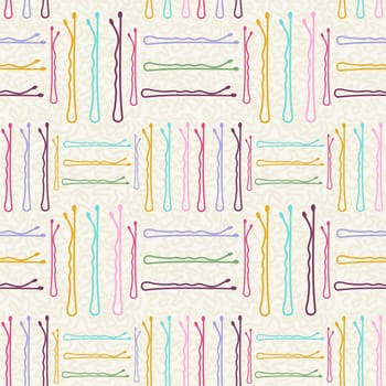 Hairpin geometry design seamless pattern background. Ideal for trendy web background or vintage fashion design. EPS10 vector.