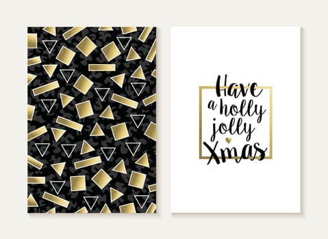 Merry Christmas card template set