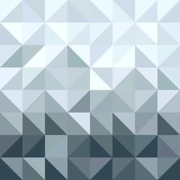 Fancy silver metallic triangle and square shaped seamless pattern in low poly origami style. Ideal for web background, print, or greeting card. EPS10 vector.