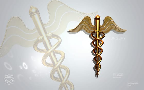 Digital illustration of Medical symbol in colour background