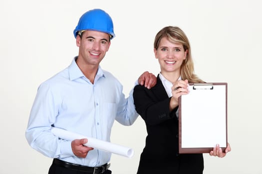 Architect and assistant
