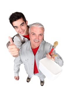 A painter and his apprentice.