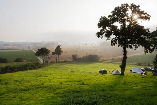 Camping in the countryside of France