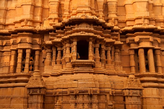 Details view inside Jaisalmer fort castle, Rajasthan,India.
