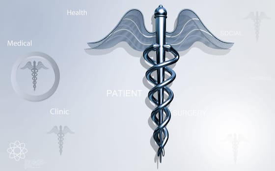 Digital illustration of Medical symbol in colour background