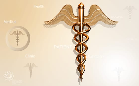 Digital illustration of Medical symbol in colour background