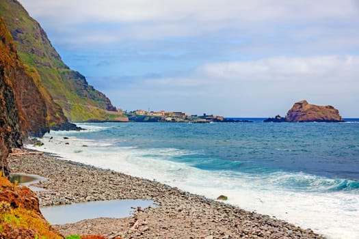 View from Ribeira da Janela to Porto Moniz, Madeira island
