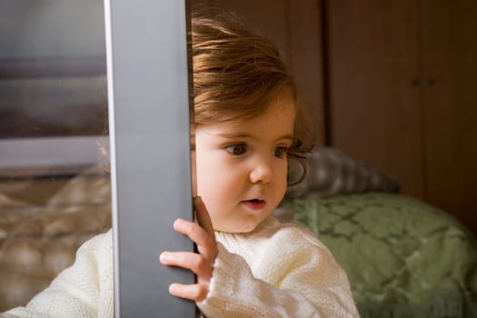 young girl portrait, at home