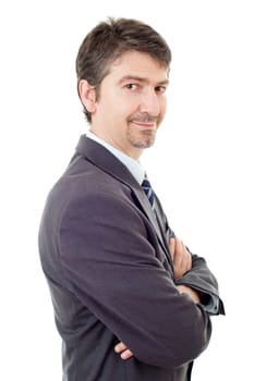 young business man portrait isolated on white