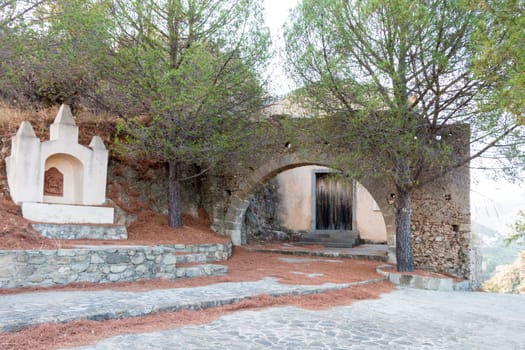 Very Old Church on hill in sicilian village