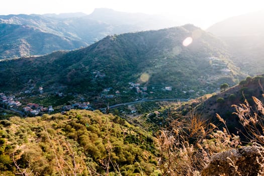 Sicilian valley in easten Sicily spring time