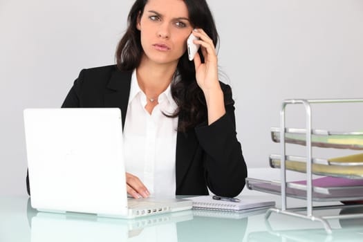 businesswoman talking on the phone