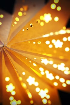 Christmas star at a Christmas market