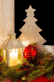 Christmas decoration on a window sill