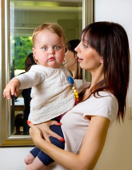Young mother with baby