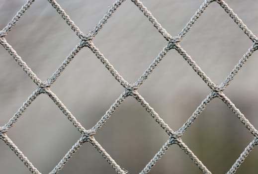 Soccer Goal Net Close up macro image.