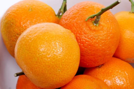 close-up of assortments of tangerines