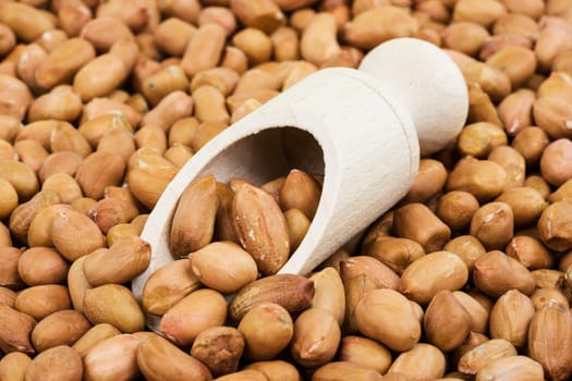 Peanuts,close-up of the fruit nationwide with shovel