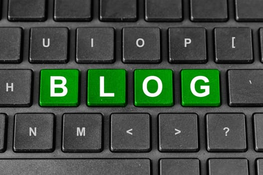blog word on keyboard, technology concept