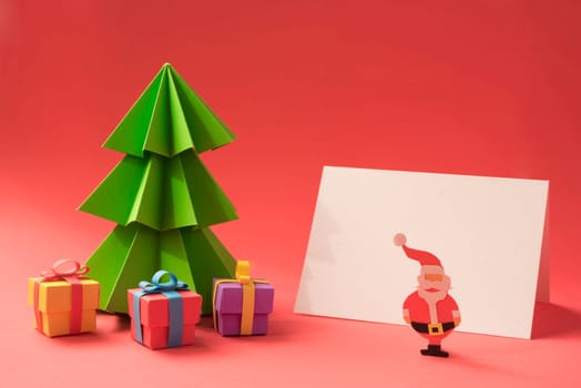 Merry Christmas paper cut scene