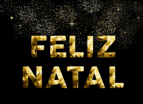 Merry Christmas greeting card in Portuguese language